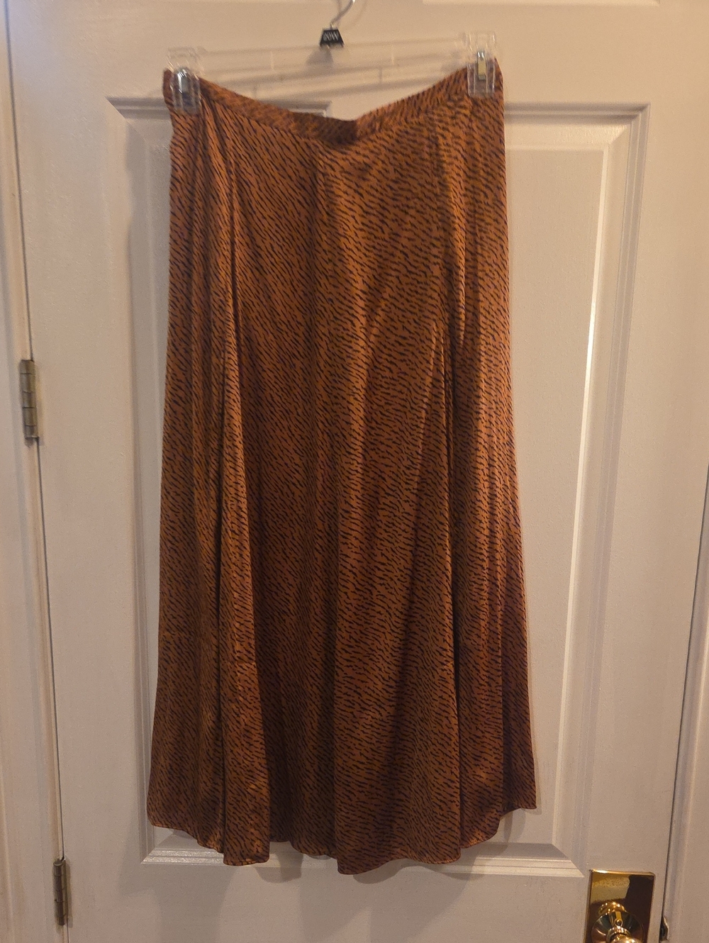 Banana Republic Rust Brown Printed Maxi Skirt